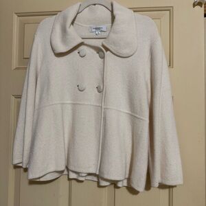 Isaac Mizrahi Cream Knit Rabbit Wool Sweater